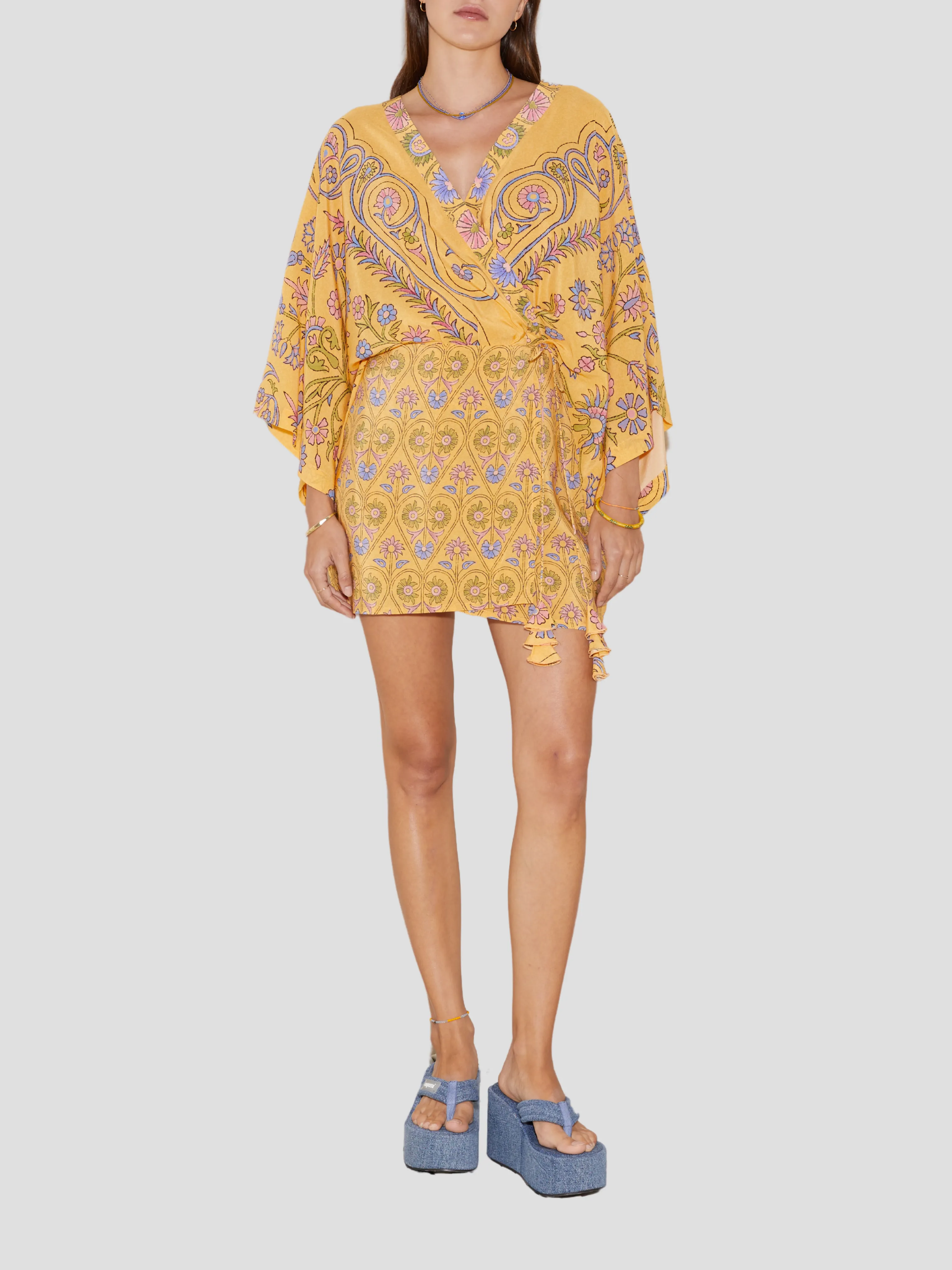 Darjeeling Silk Mini Robe Dress