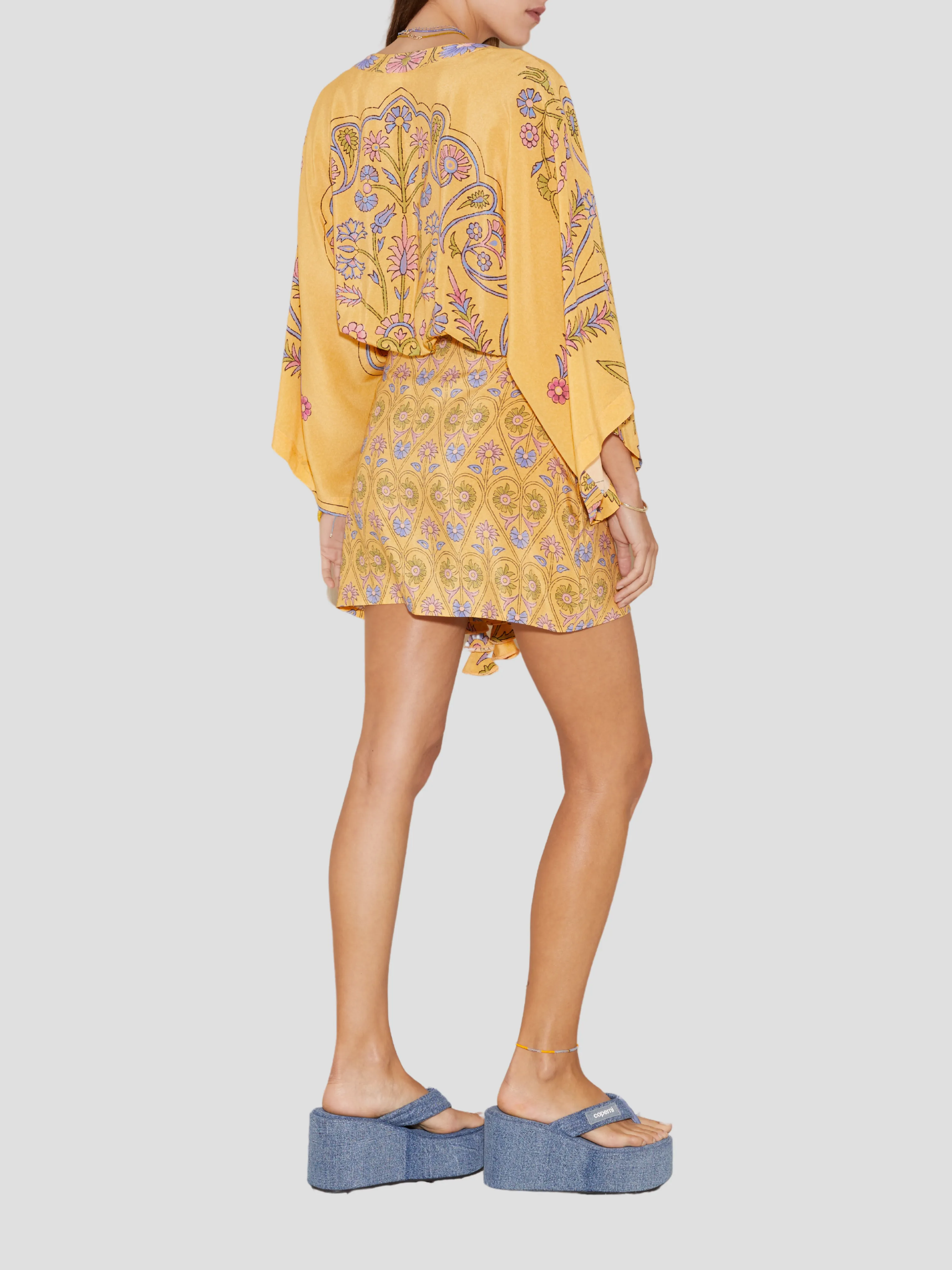 Darjeeling Silk Mini Robe Dress