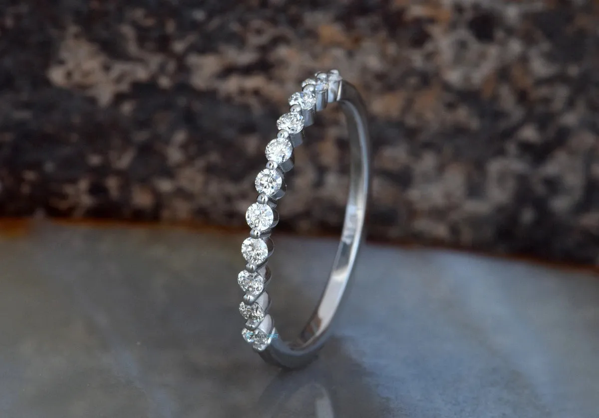 Diamond Eternity Wedding Band-Stacking gold rings- Diamond Band-Anniversary Gift-Minimalist ring-Anillo de bodas