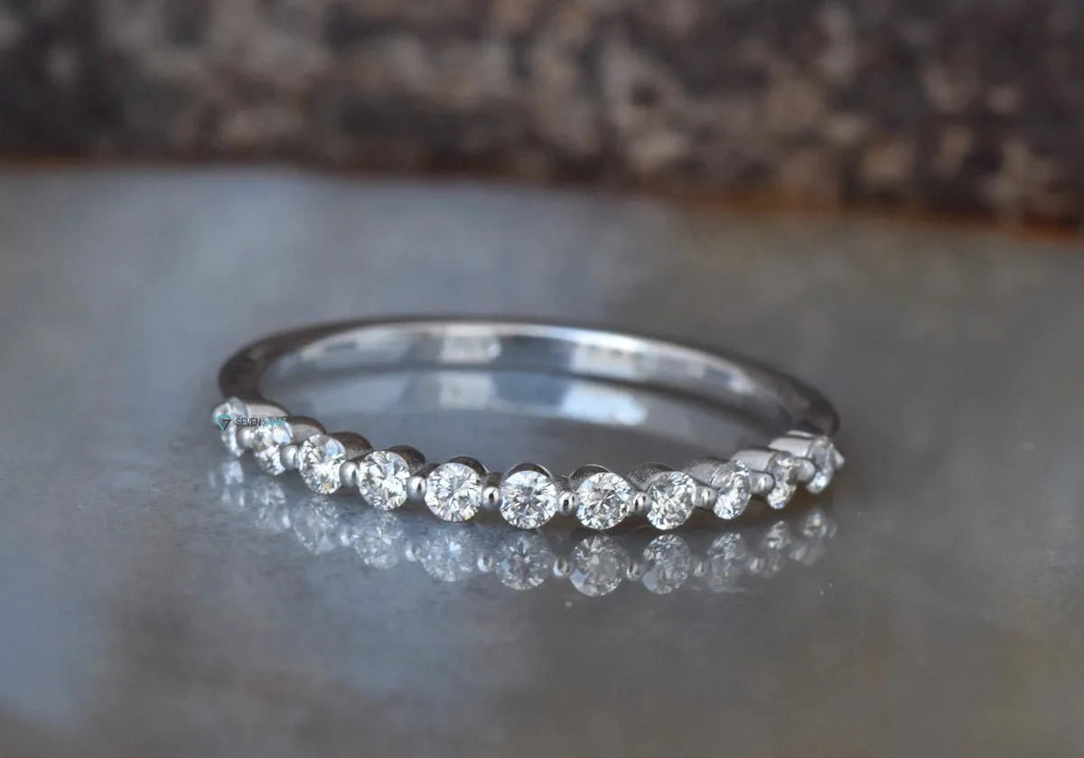 Diamond Eternity Wedding Band-Stacking gold rings- Diamond Band-Anniversary Gift-Minimalist ring-Anillo de bodas