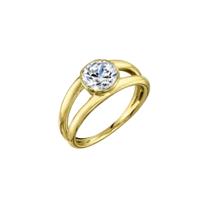 Double Eternal Ring with Round Diamond