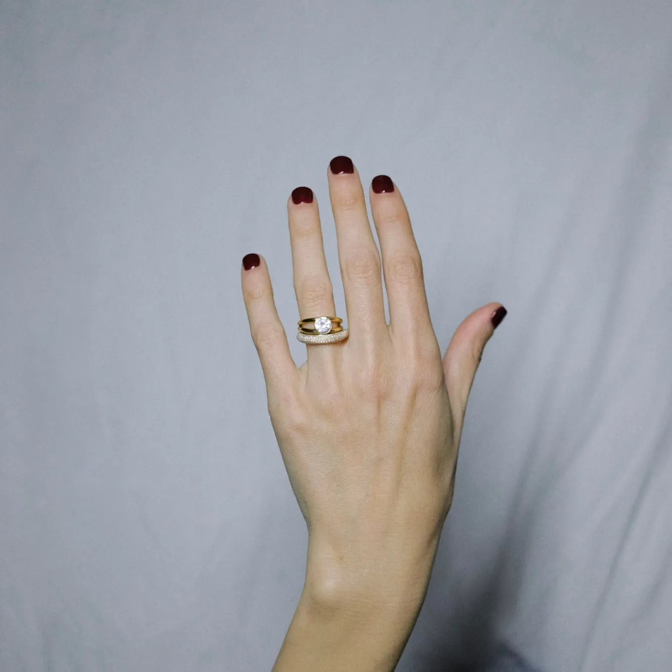 Double Eternal Ring with Round Diamond