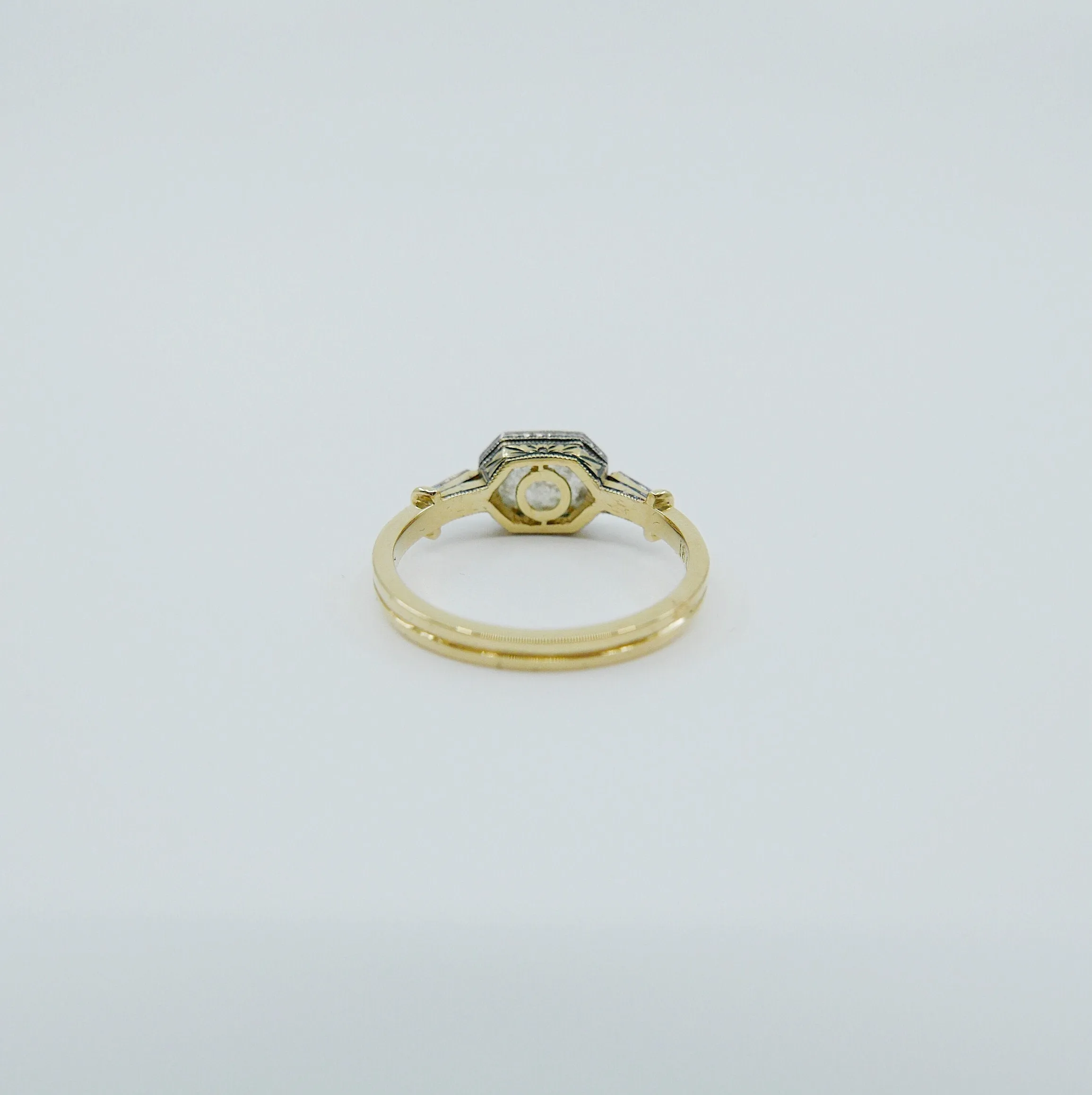 Edith Rose Cut Grey Diamond Ring