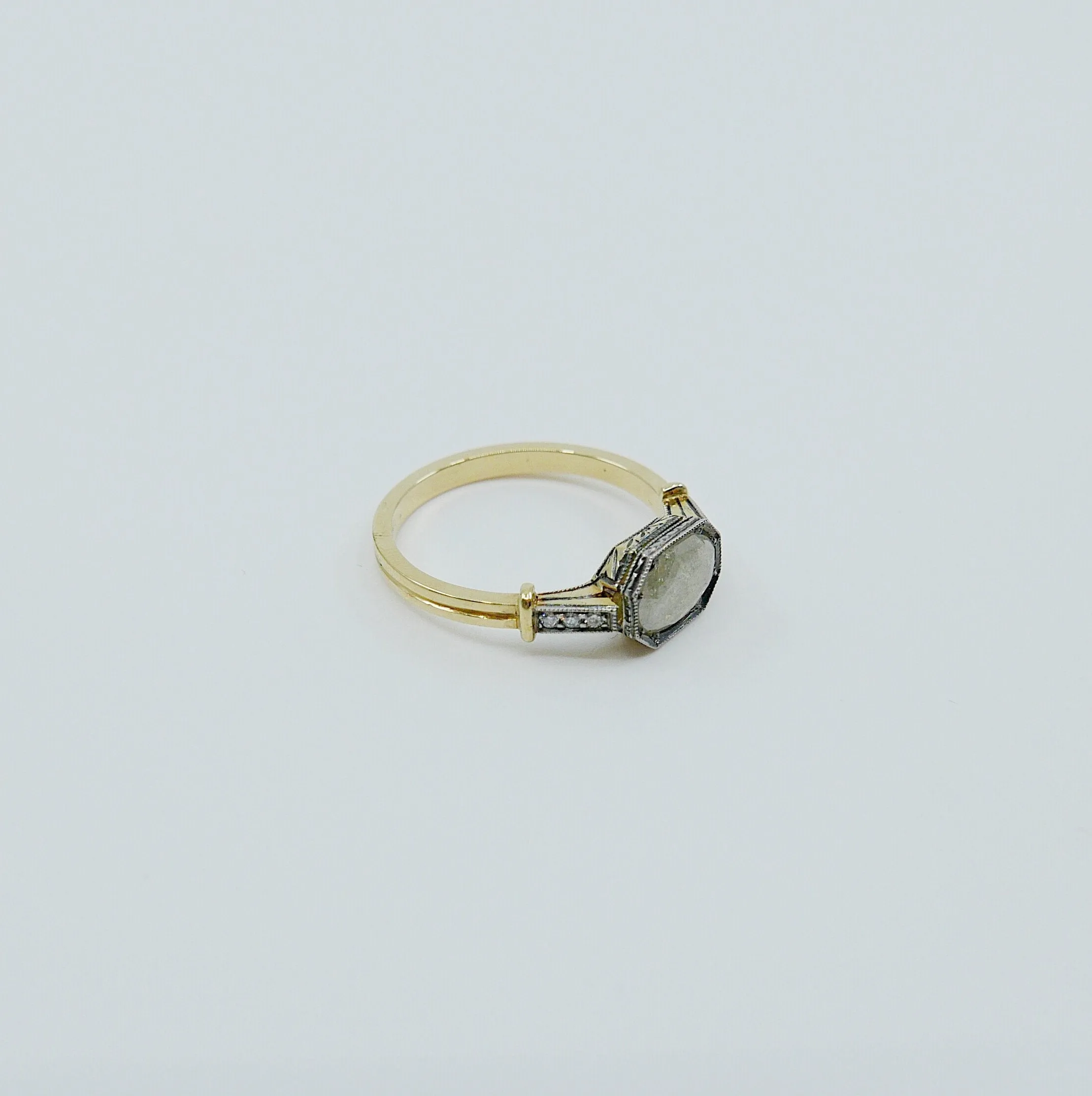 Edith Rose Cut Grey Diamond Ring
