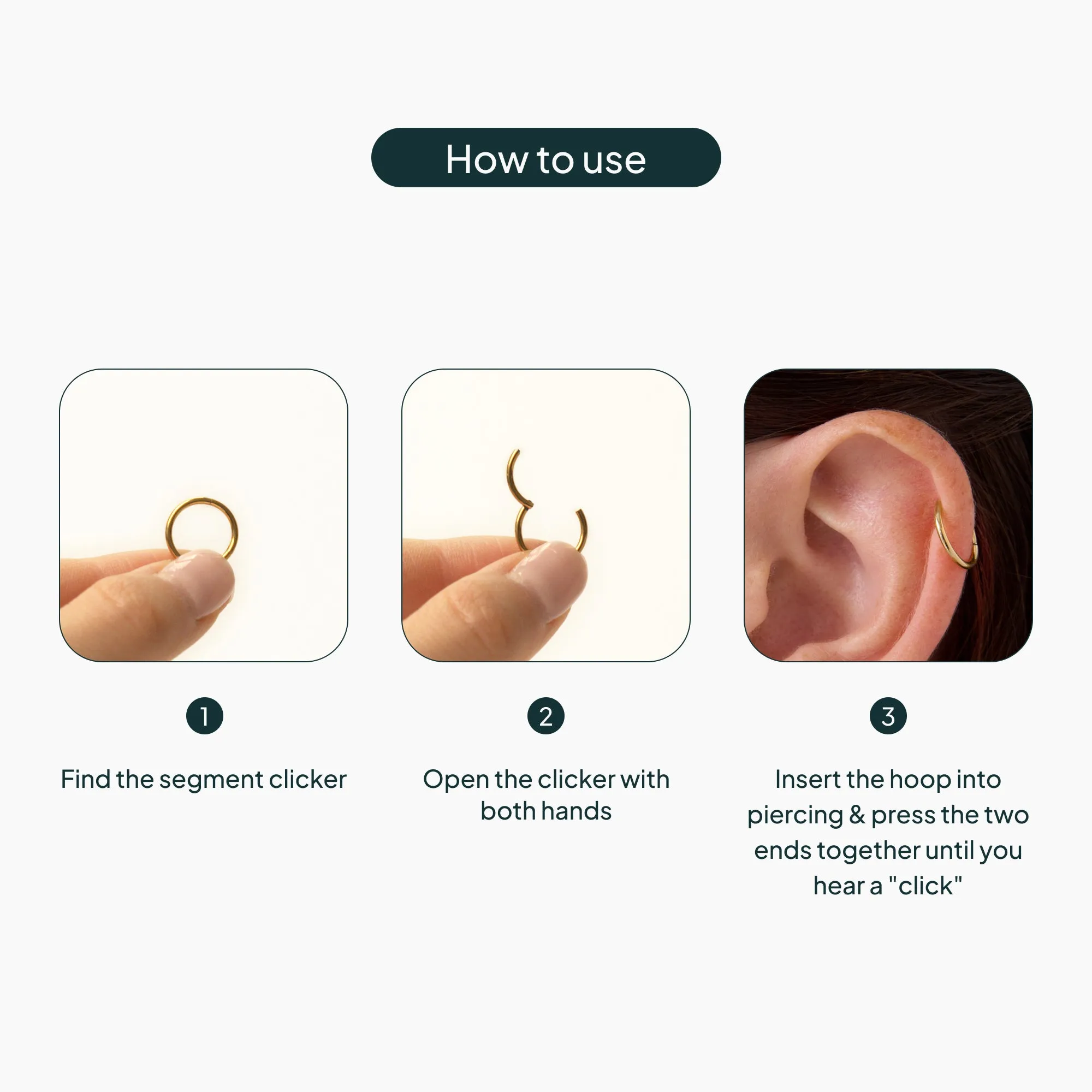 Essential Titanium Clicker Piercings