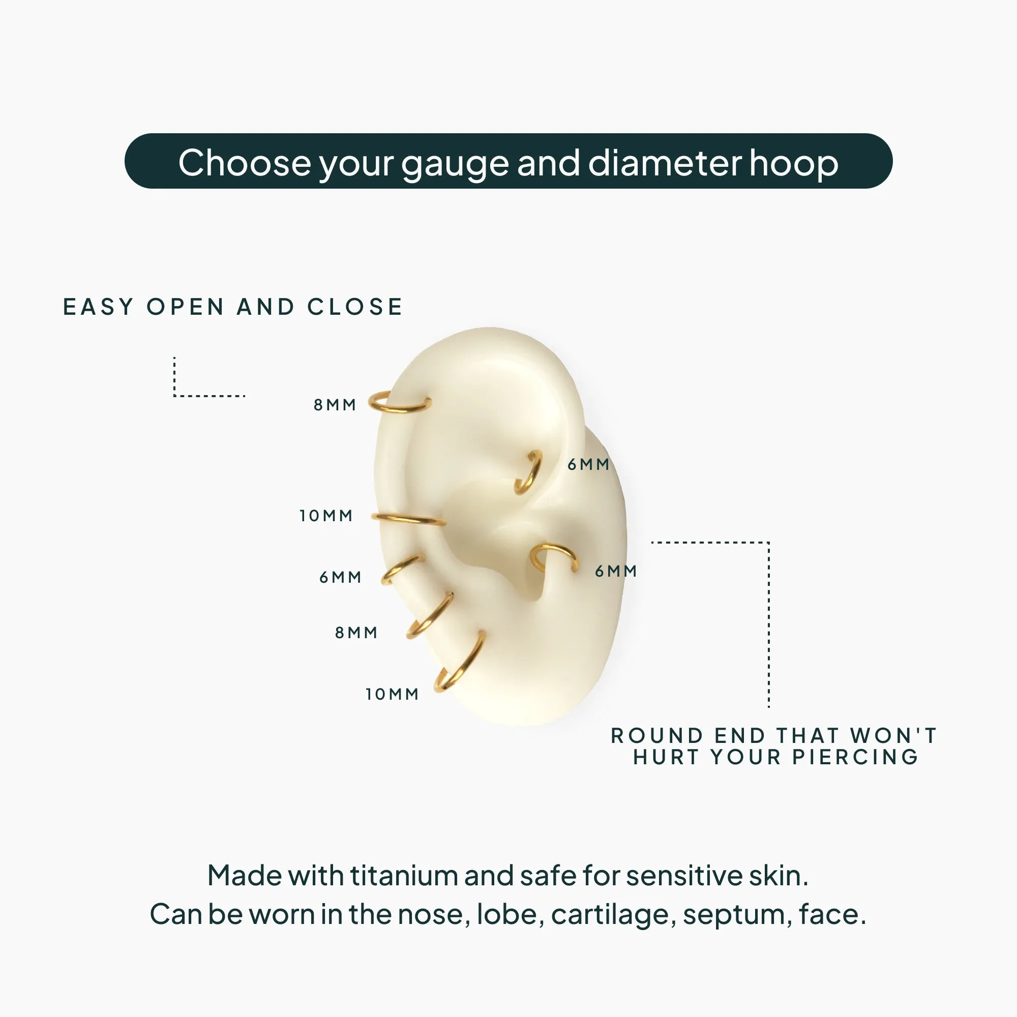 Essential Titanium Clicker Piercings