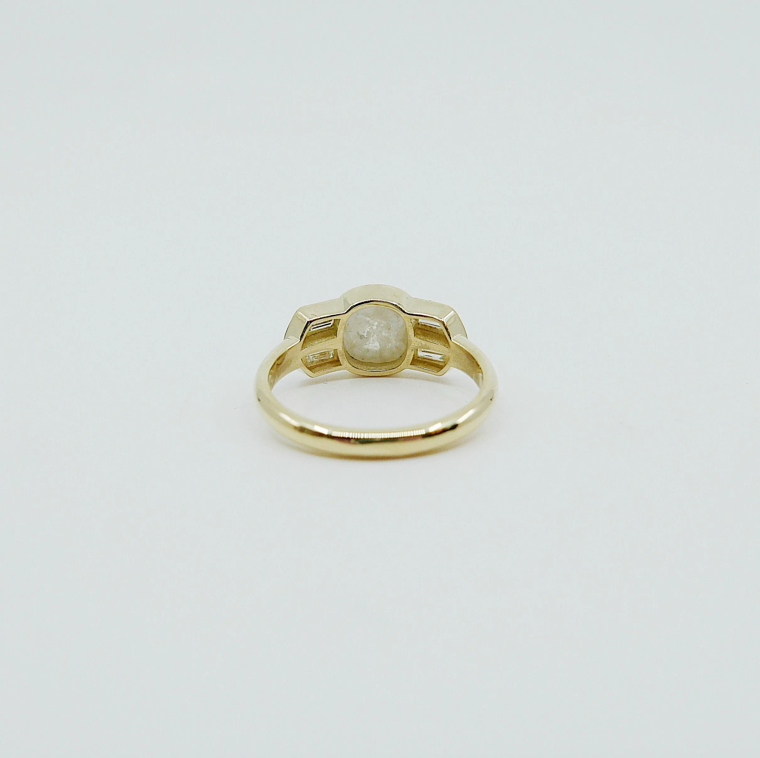 Estelle Rose Cut Grey Diamond Ring