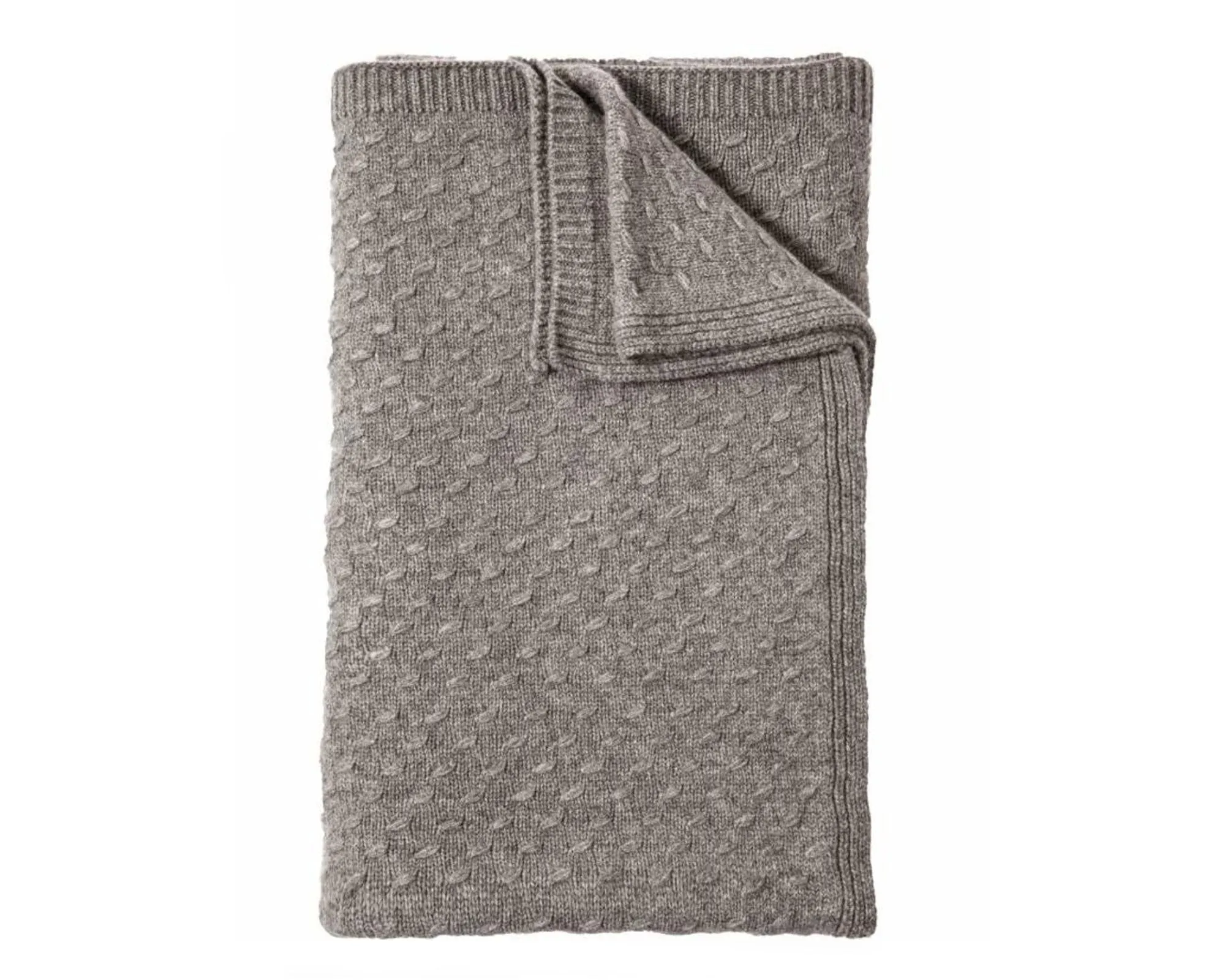 Filetto Cashmere Throw - Gray