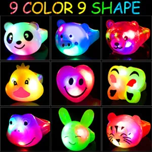 Flashing LED Jelly Light Up Rings