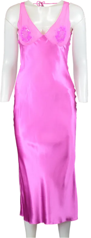 Fleur du Mal Pink Some Like It Hot Dress UK XS