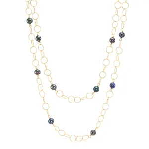 Freshwater Pearl & Links Necklace
