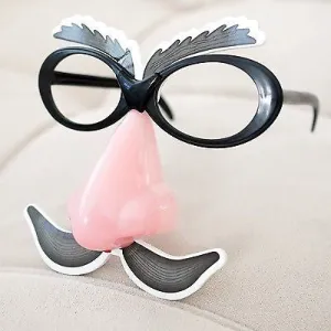 Funny Novelty Eye Glasses Light Up Nose Photo Prop Costume Mask
