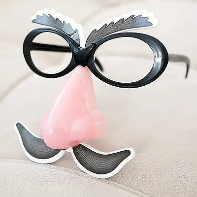 Funny Novelty Eye Glasses Light Up Nose Photo Prop Costume Mask