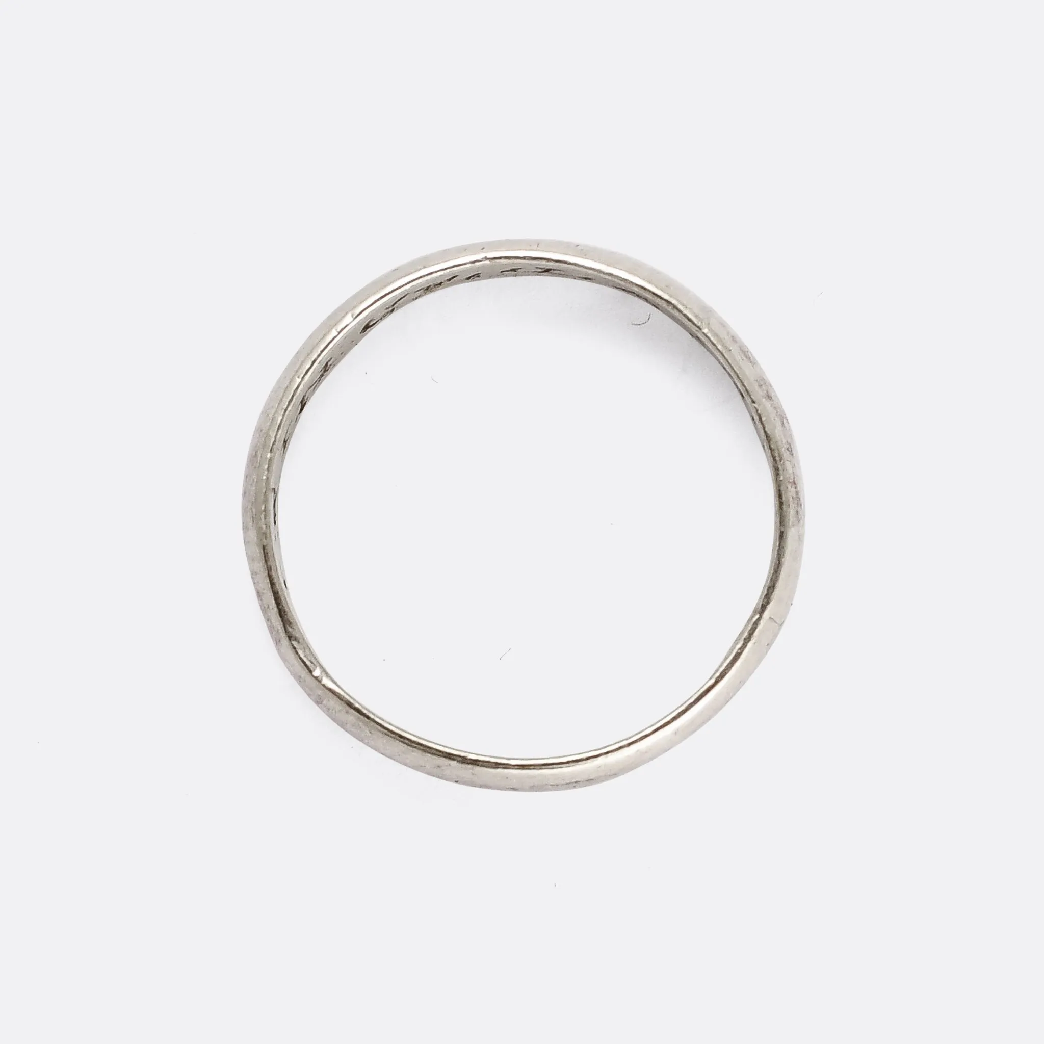 Georgian LET LIKINGE LAST Silver Posy Ring