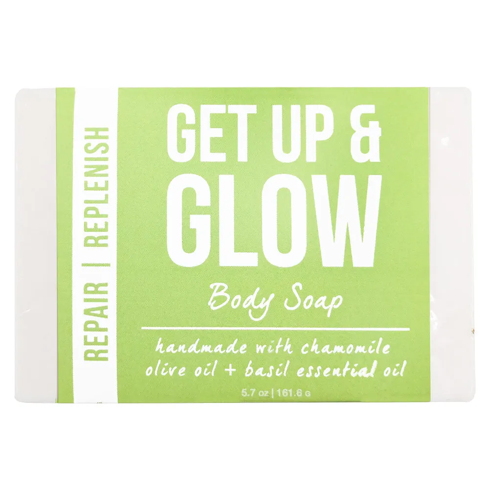 Get Up & Glow Scrub, Body Serum & Soap Gift Set