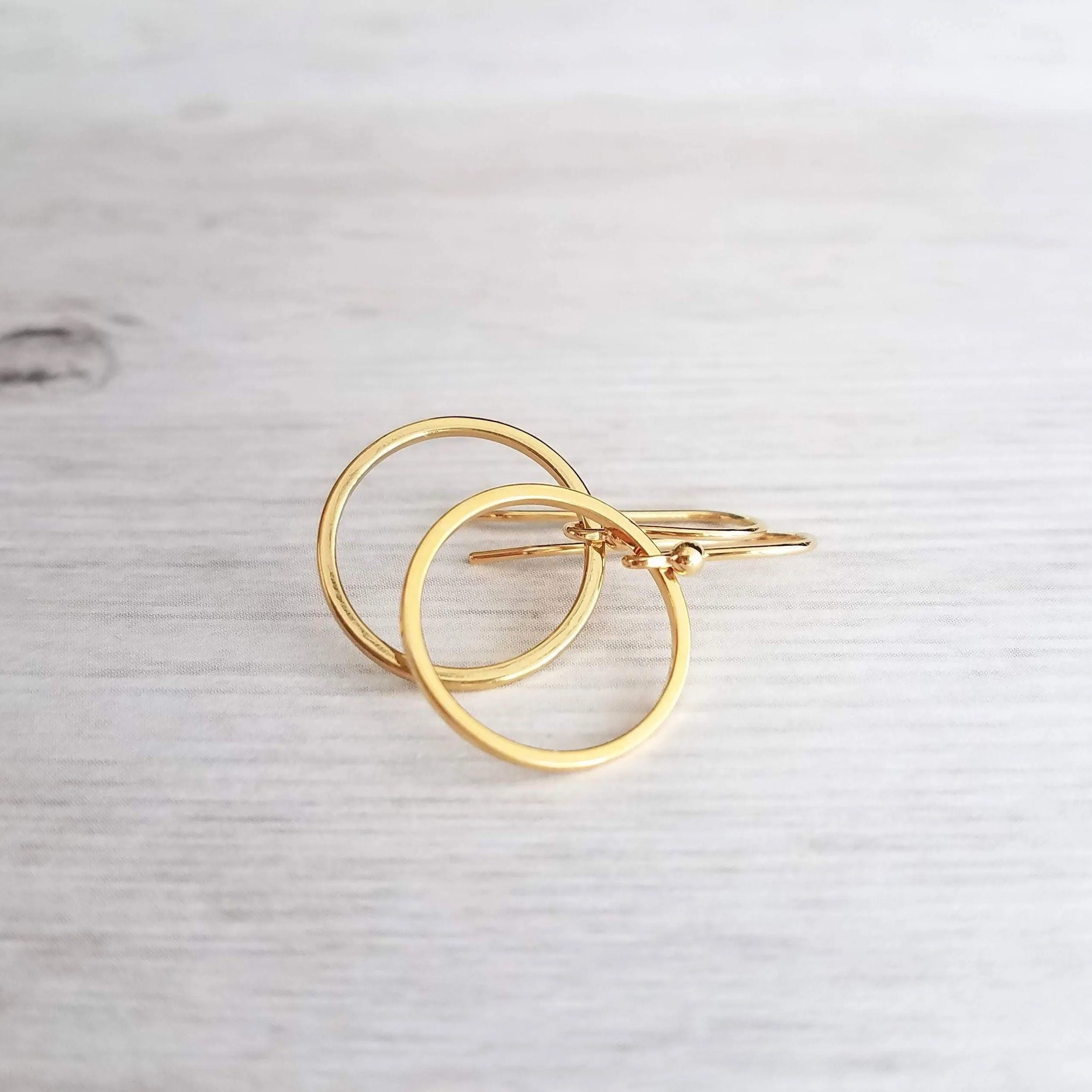 Gold Circle Earrings, gold hoop earring, thin circle earring, small circle earring, thin gold circle earring, thin gold hoop, narrow hoop