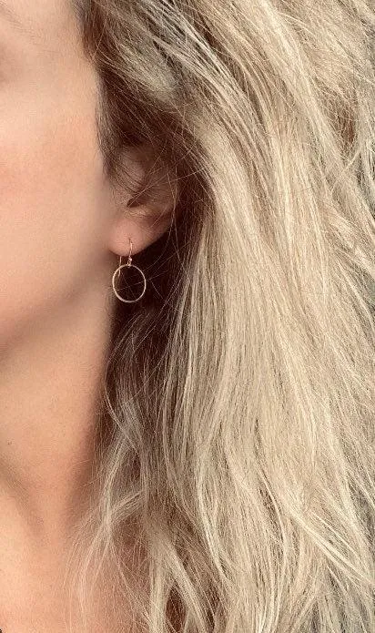 Gold Circle Earrings, gold hoop earring, thin circle earring, small circle earring, thin gold circle earring, thin gold hoop, narrow hoop