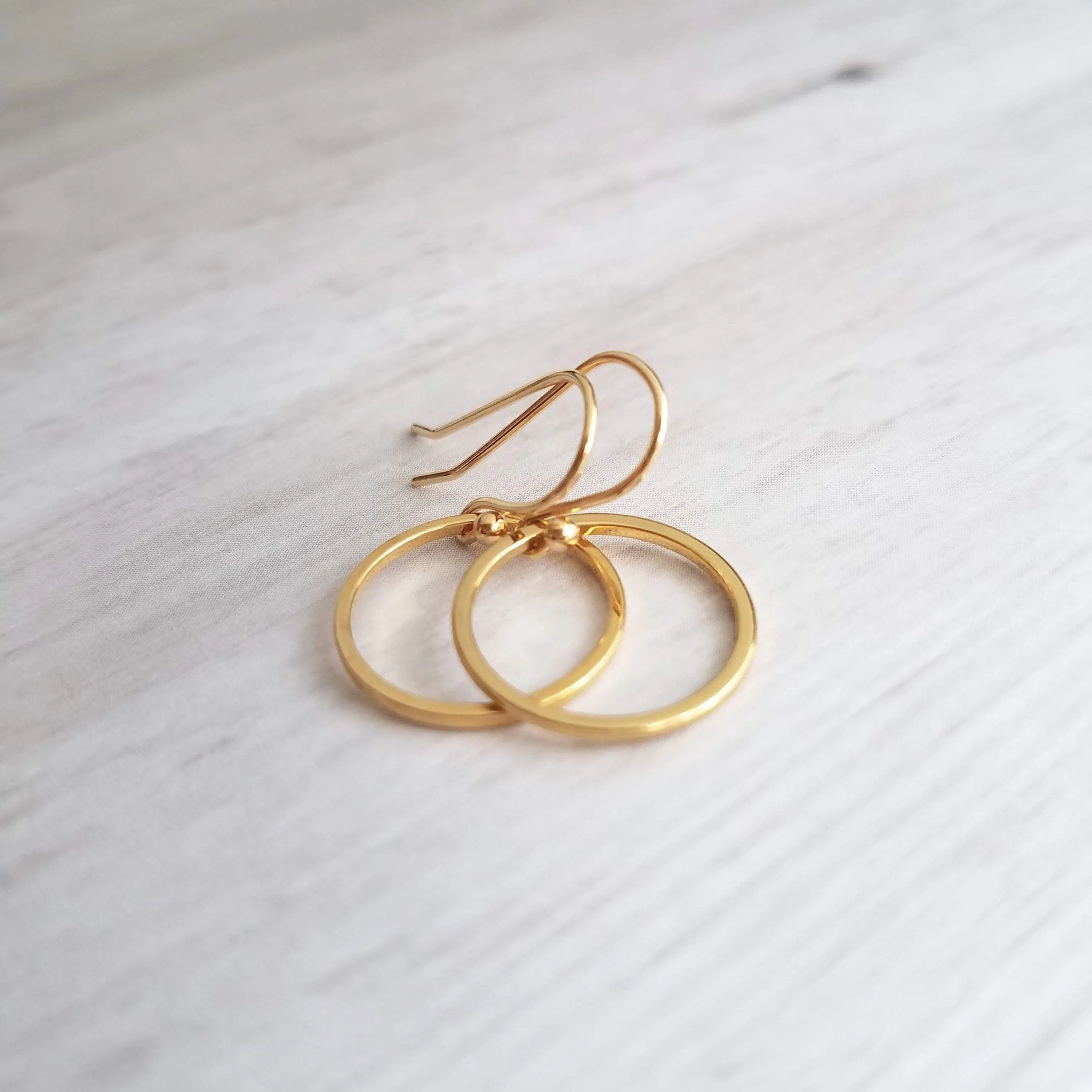 Gold Circle Earrings, gold hoop earring, thin circle earring, small circle earring, thin gold circle earring, thin gold hoop, narrow hoop
