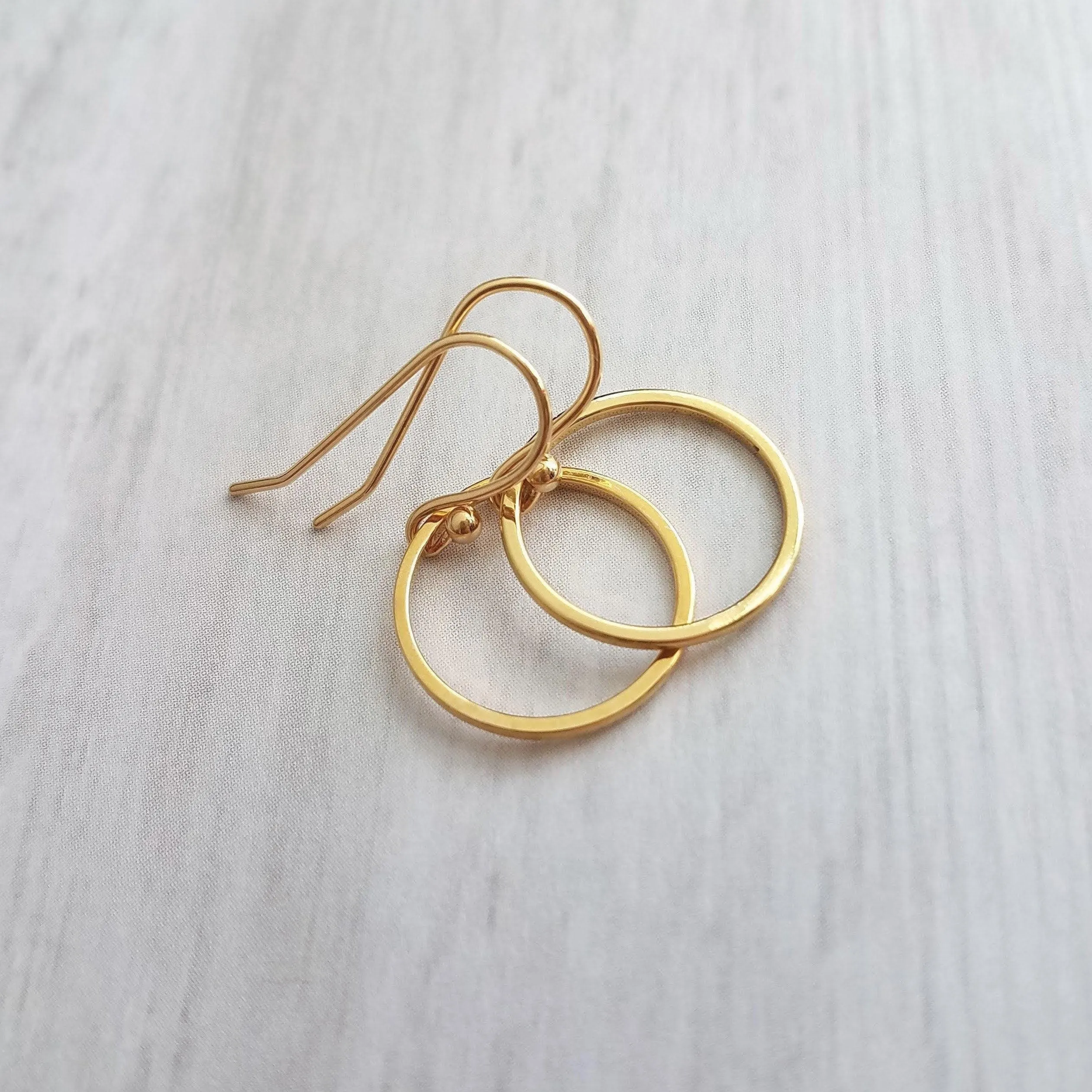 Gold Circle Earrings, gold hoop earring, thin circle earring, small circle earring, thin gold circle earring, thin gold hoop, narrow hoop