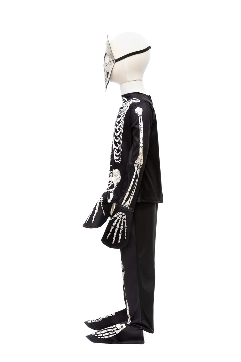 Great Pretenders GID Skeleton Shirt Pants Mask, Size 3-4