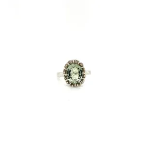 Green Amethyst Ring in .925 Sterling Silver - KSR 13038