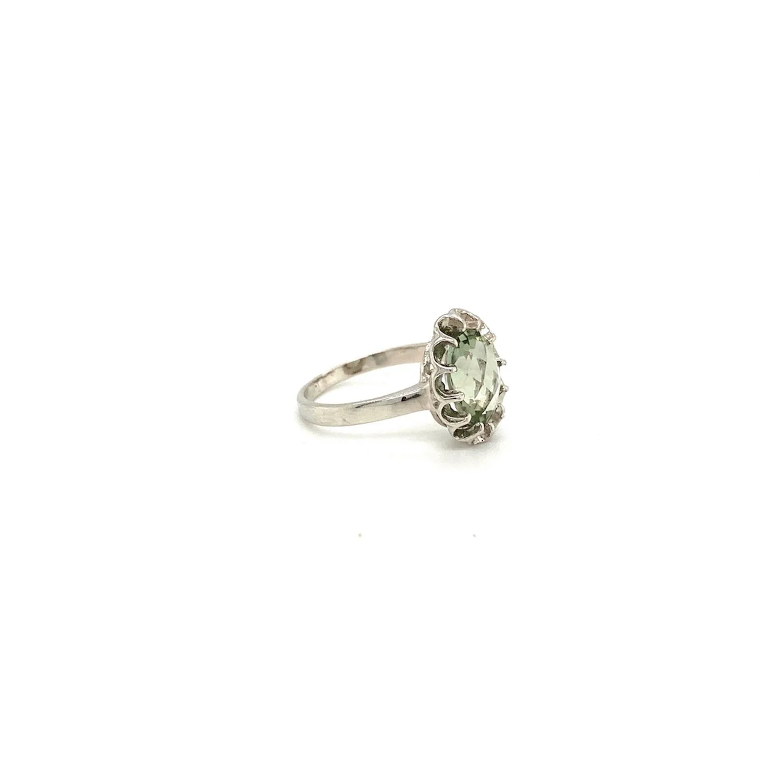 Green Amethyst Ring in .925 Sterling Silver - KSR 13038