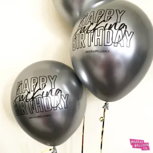 Happy Fucking Birthday | Silver Chrome Badass Balloons