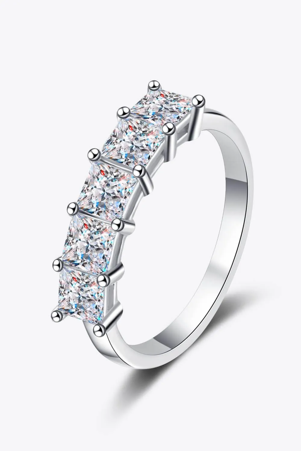 Hazel Blues® | Romantic Surprise 2 Carat Moissanite Rhodium-Plated Ring