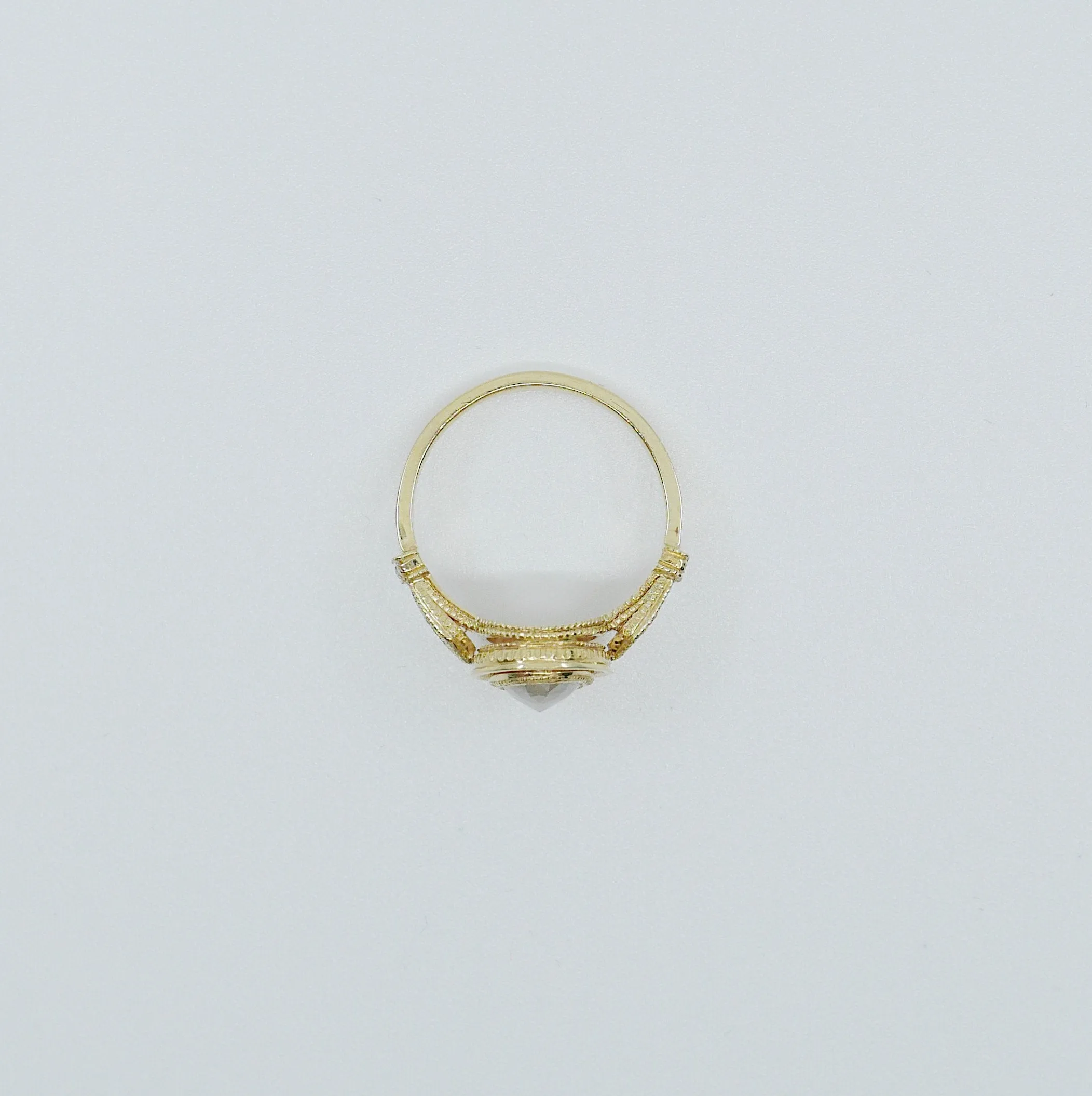 Hazel Rose Cut Grey Diamond Ring