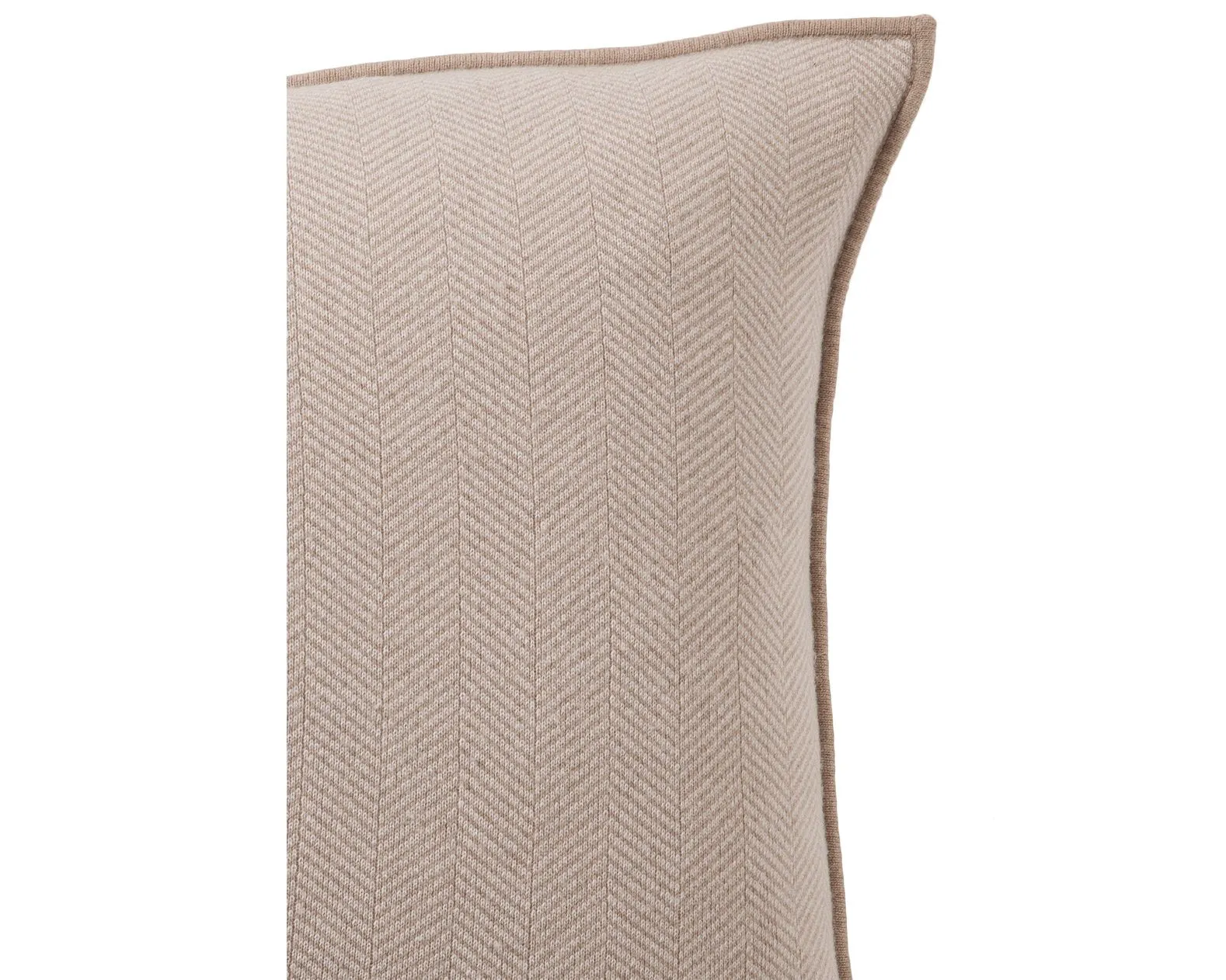 Henry Cashmere Blend Pillow - Taupe Ivory