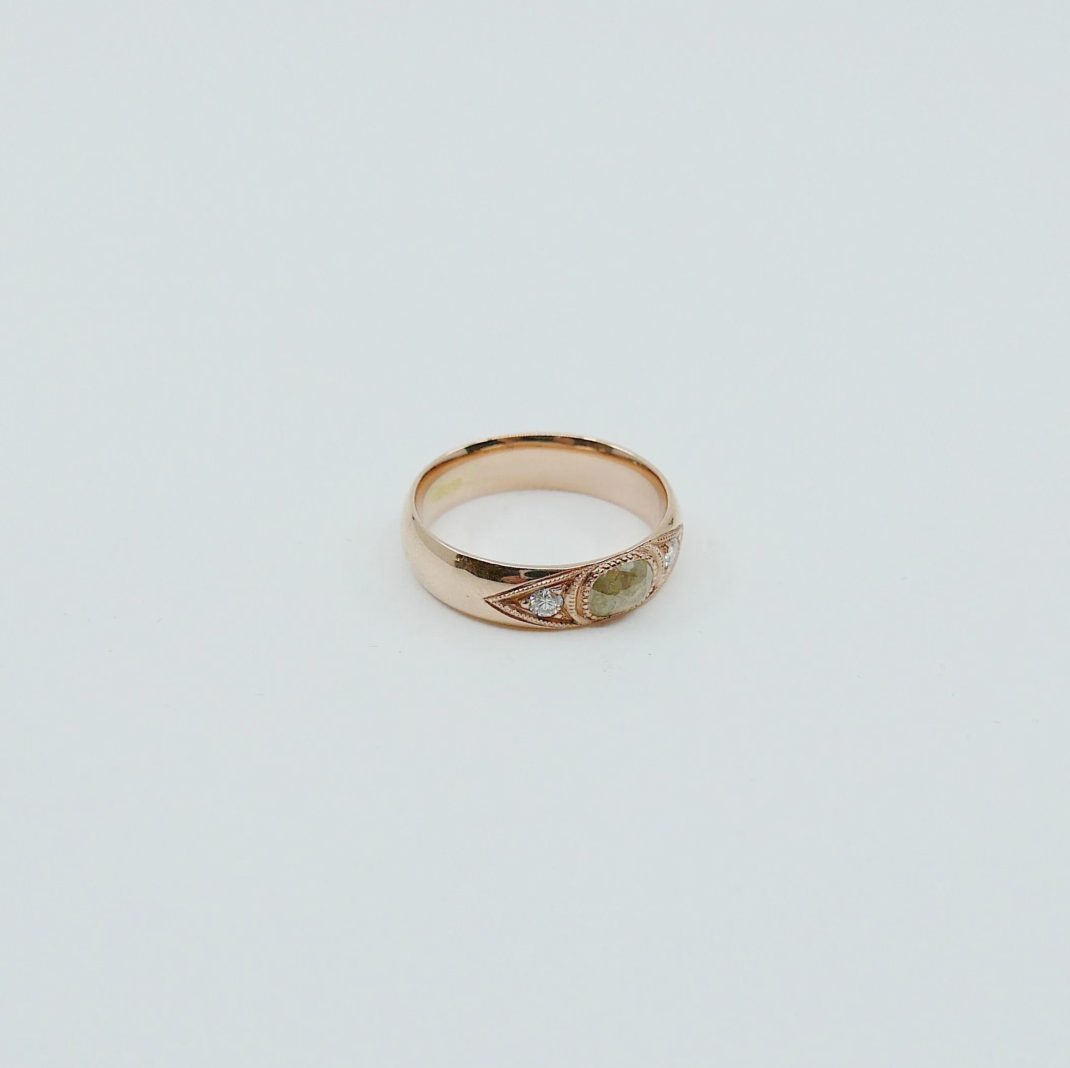 Indira Rustic Diamond Band