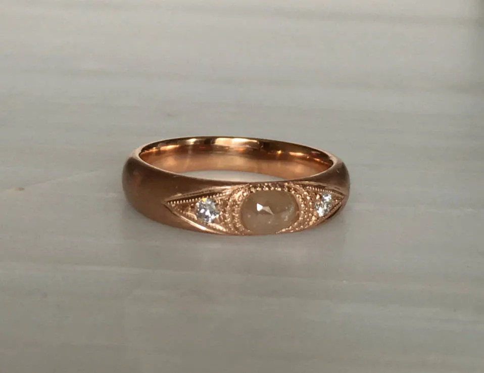 Indira Rustic Diamond Band