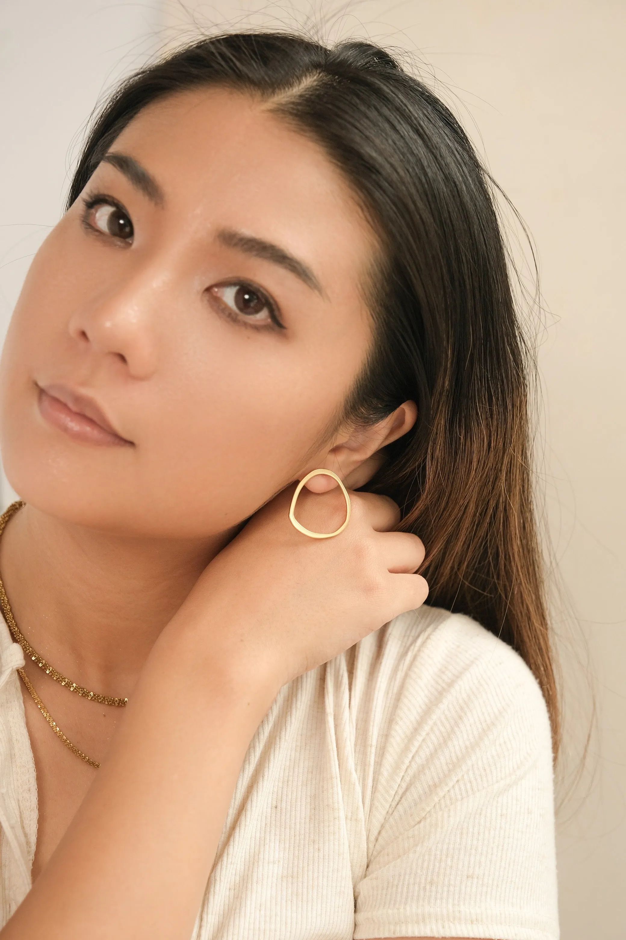 Irregular Circle Studs