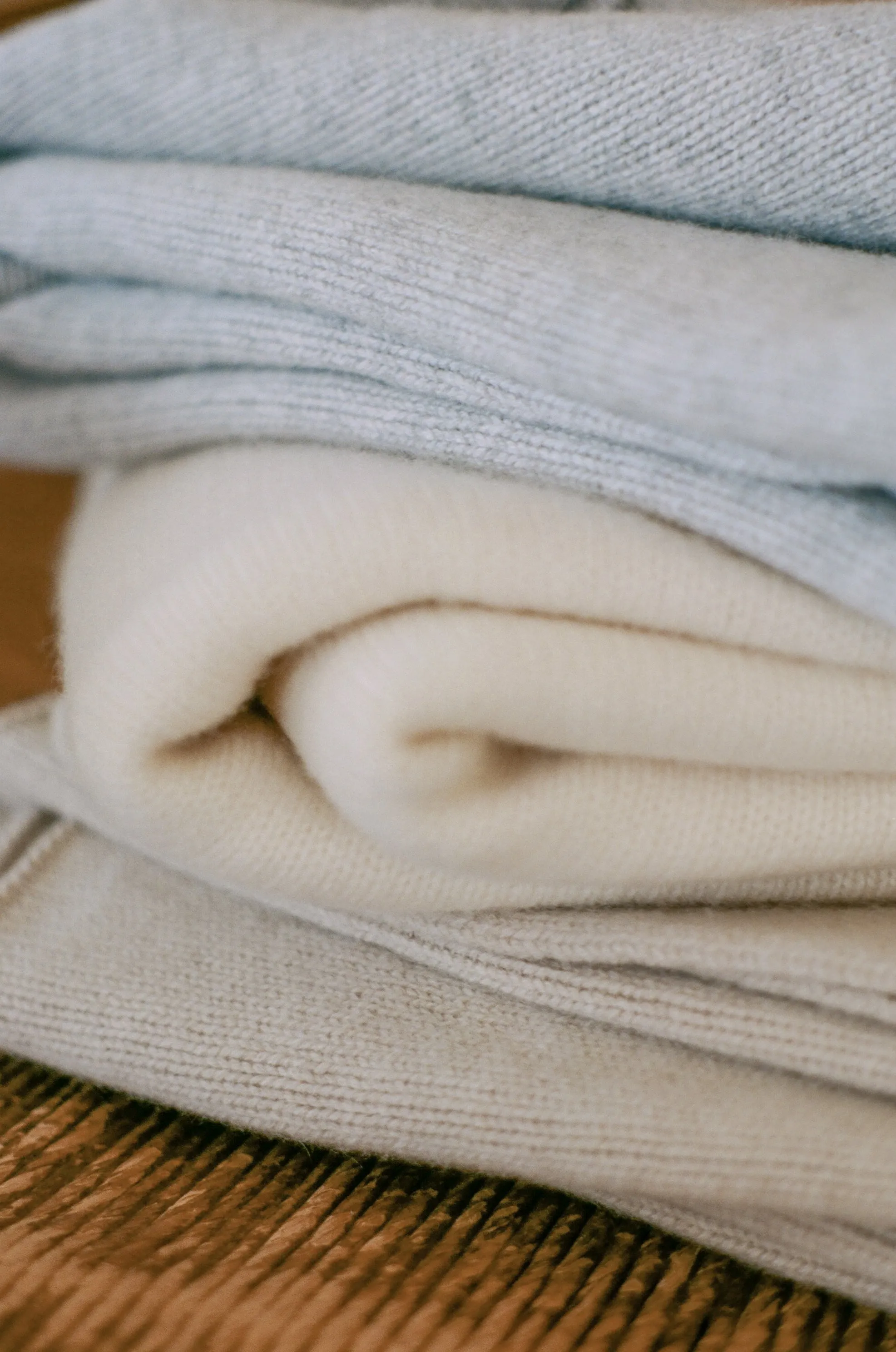Italian Cashmere Jersey Knit Baby / Travel Blanket - Sand