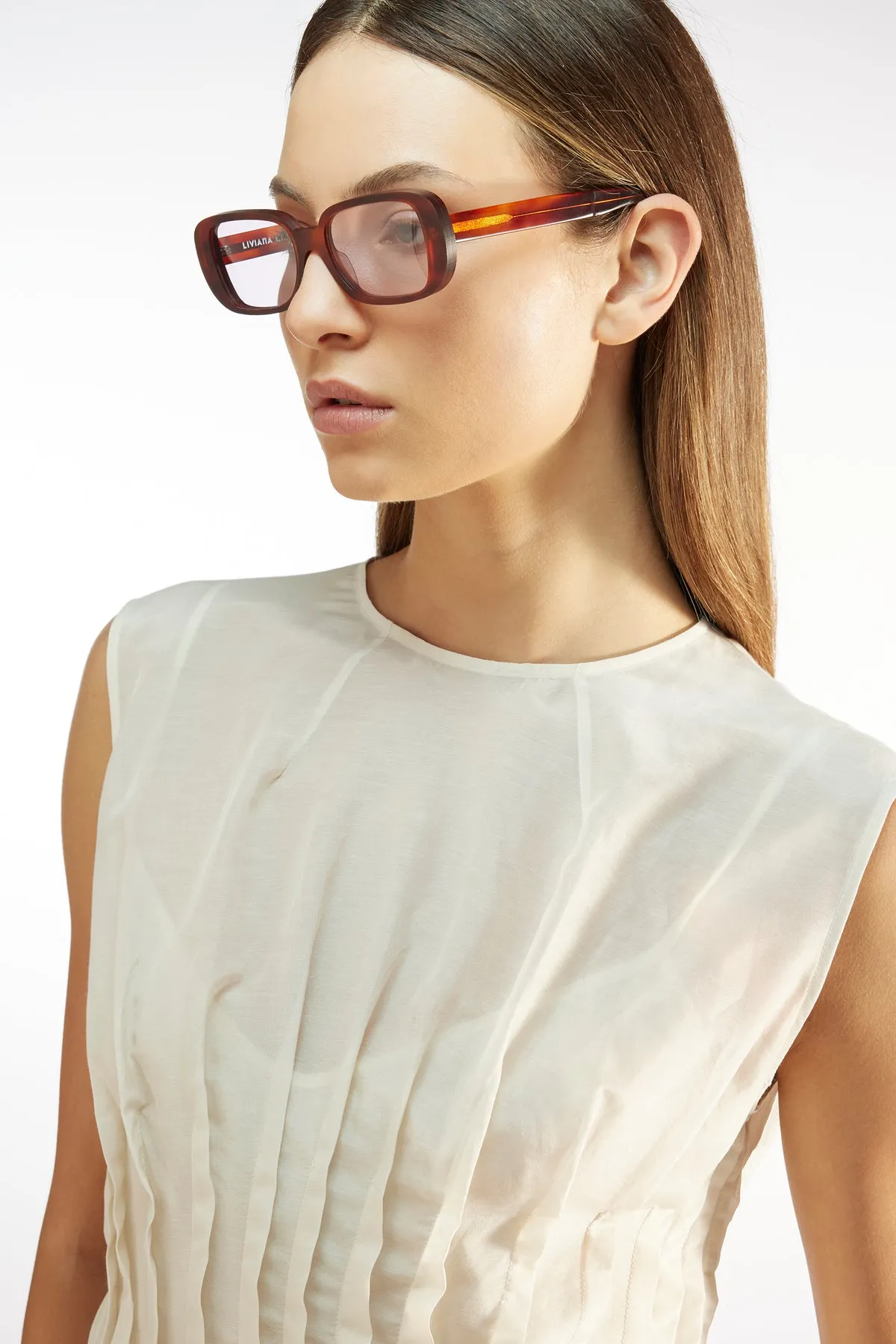 IVONNE PLEATED COTTON SILK TOP - BETHOLL
