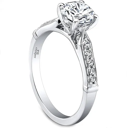 Jeff Cooper Art Deco Diamond Engagement Ring