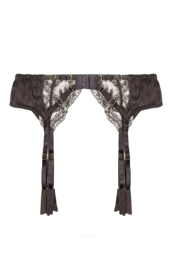 Kyra Suspender Belt - Brown