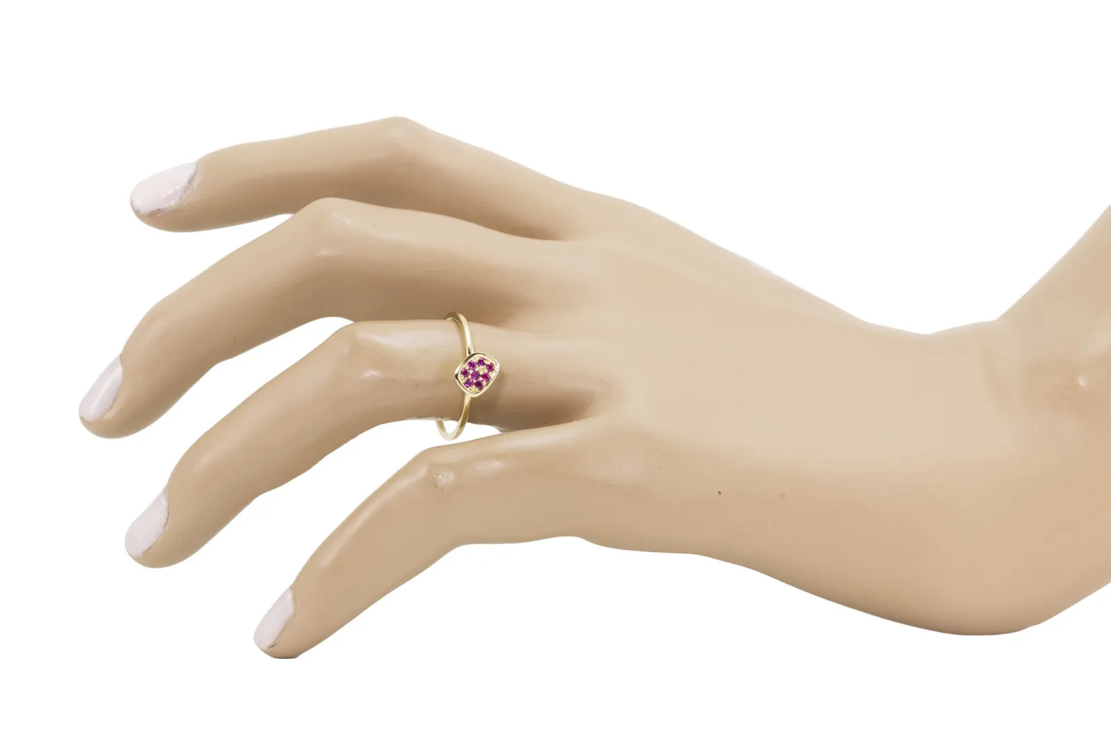 Large Pink Sapphire Pebble Ring