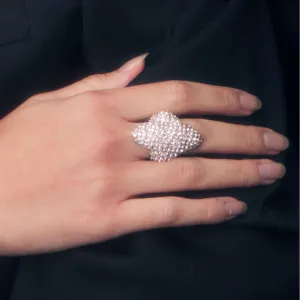 Lele Sadoughi Crystal Pavé Signet Ring
