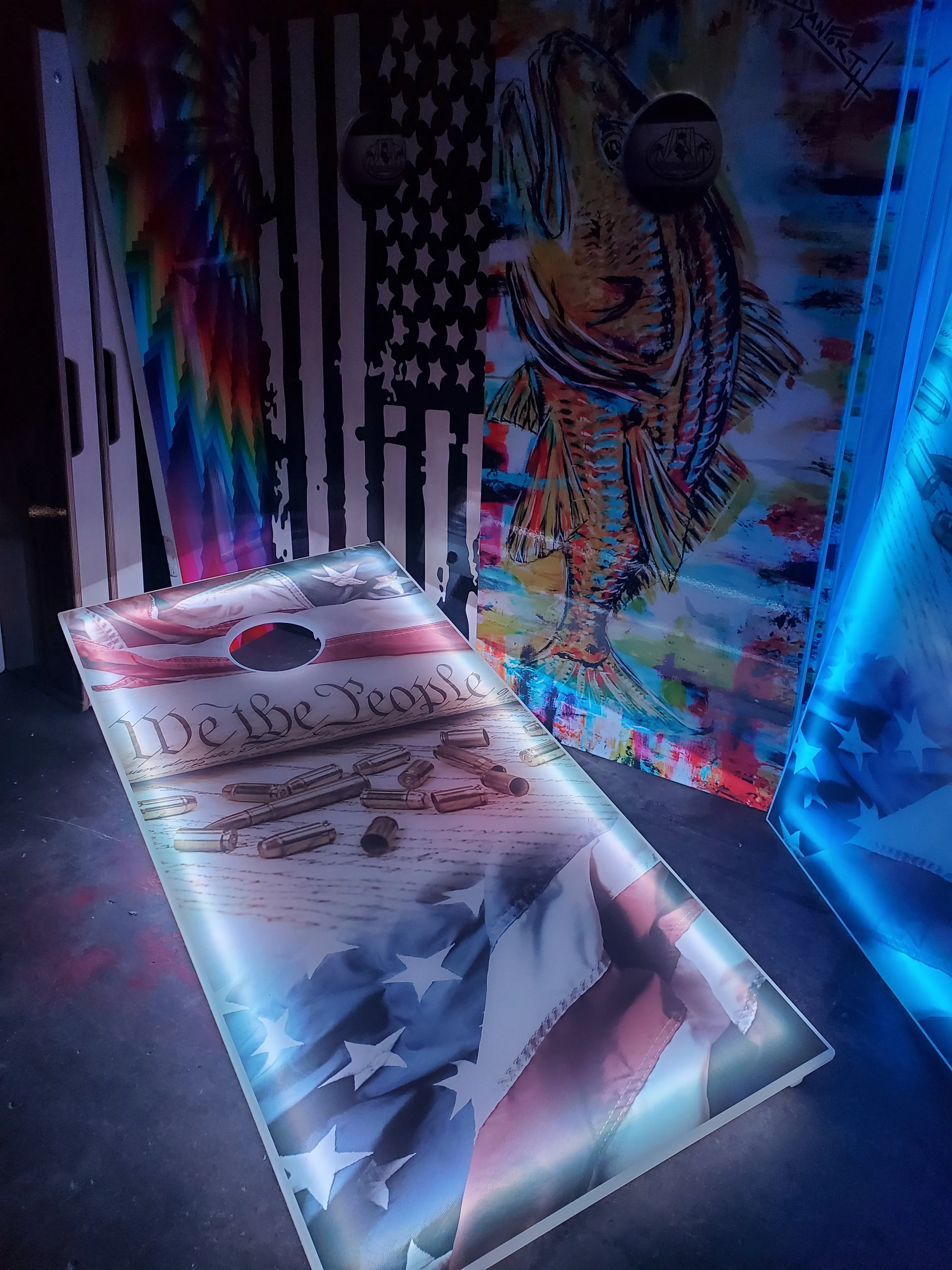 Lighted Cornhole Boards