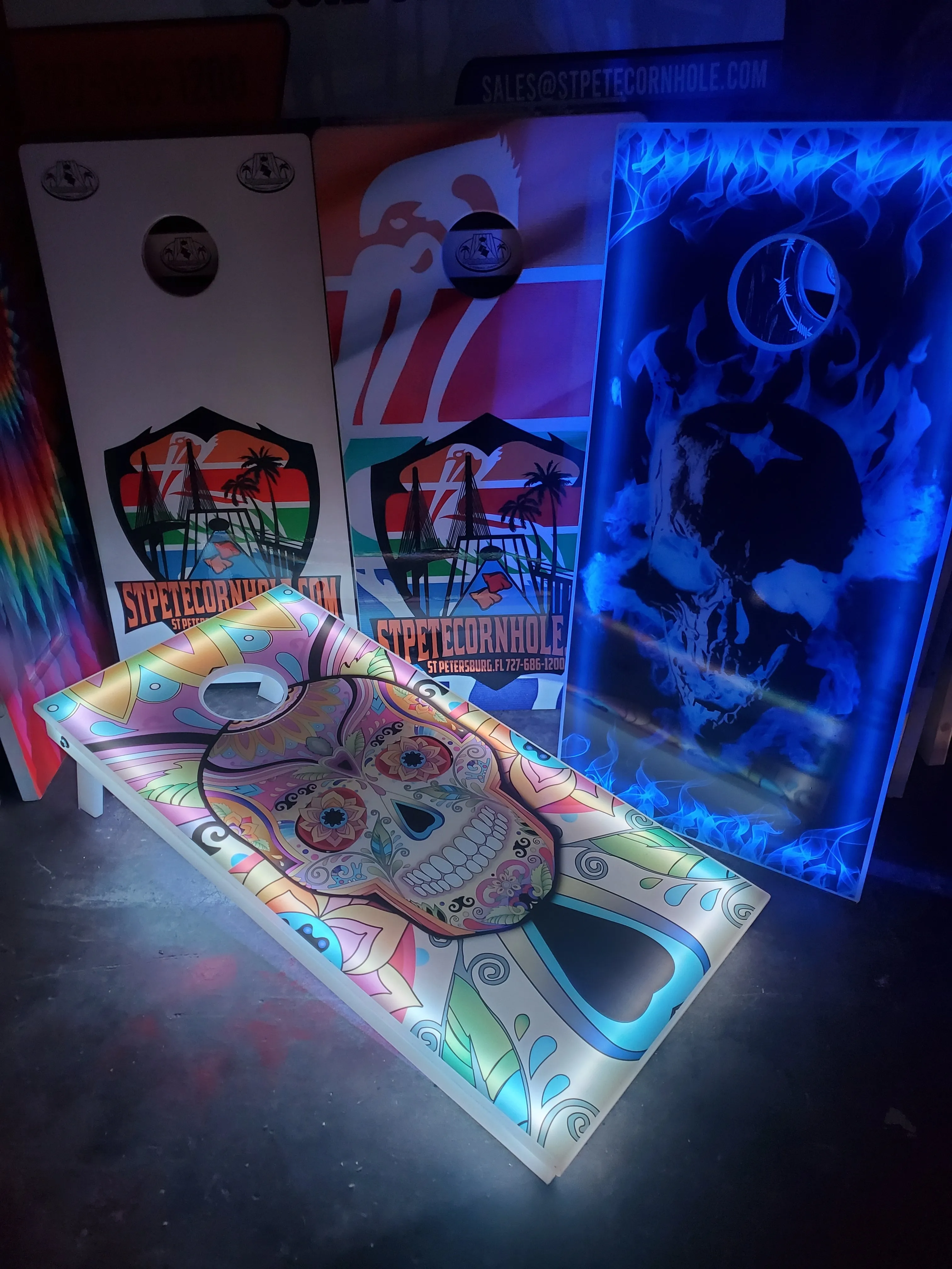 Lighted Cornhole Boards