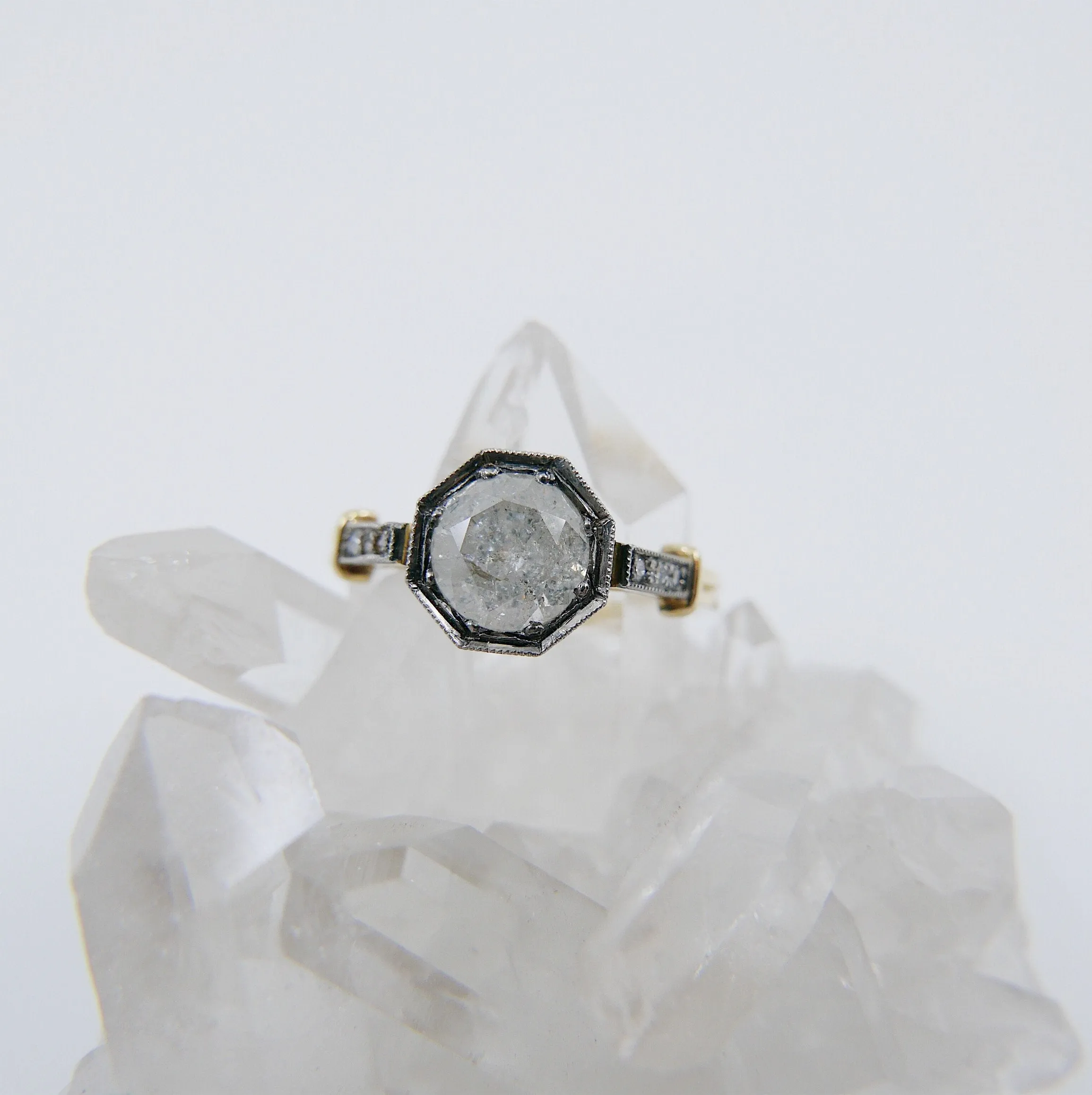 Lisbeth Salt & Pepper Diamond Ring