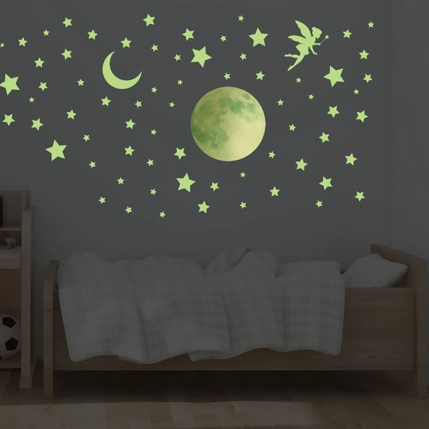 Magical Moonlight Glow in The Dark Kids Wall Stickers Nursery DIY