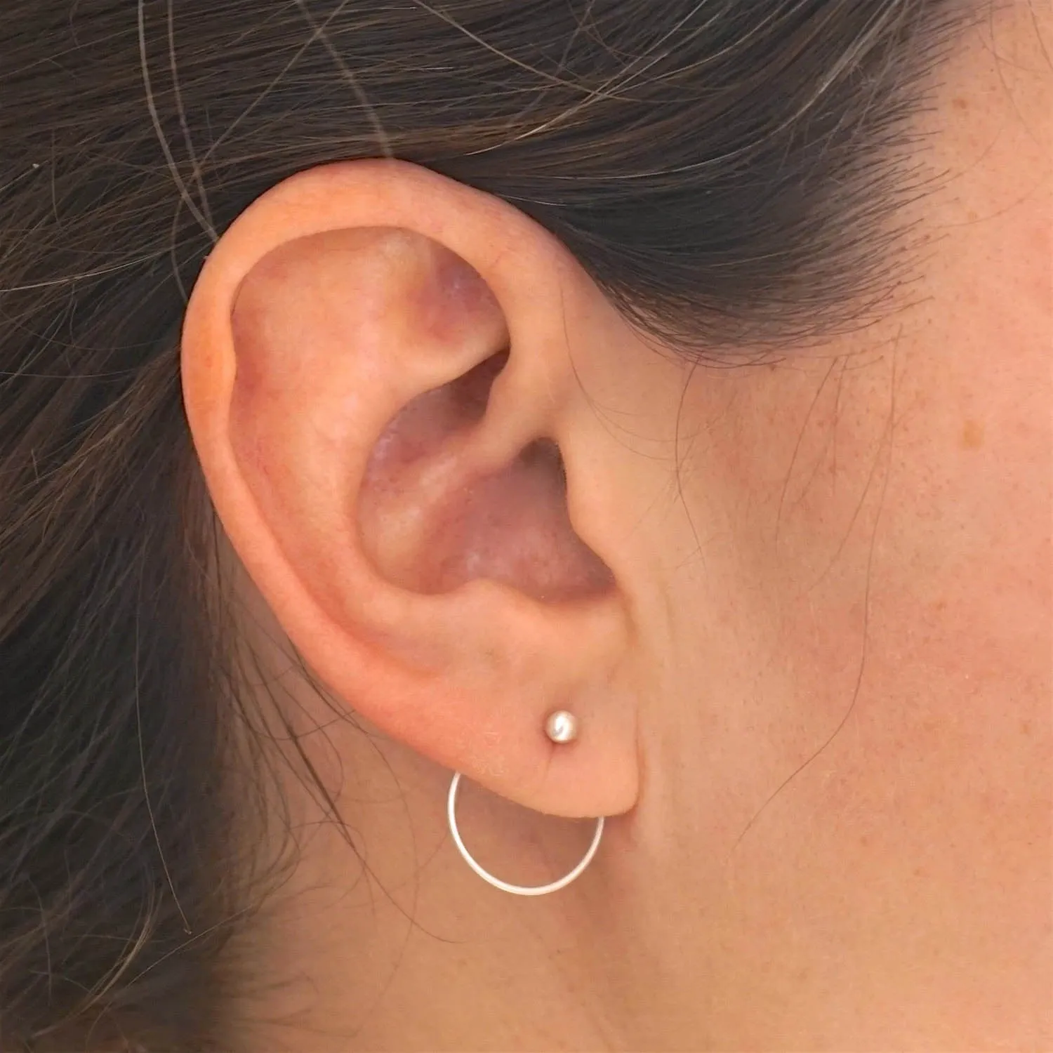 Make A Statement! Chic and Well-Designed Ball Jacket Threader Earrings - 0225