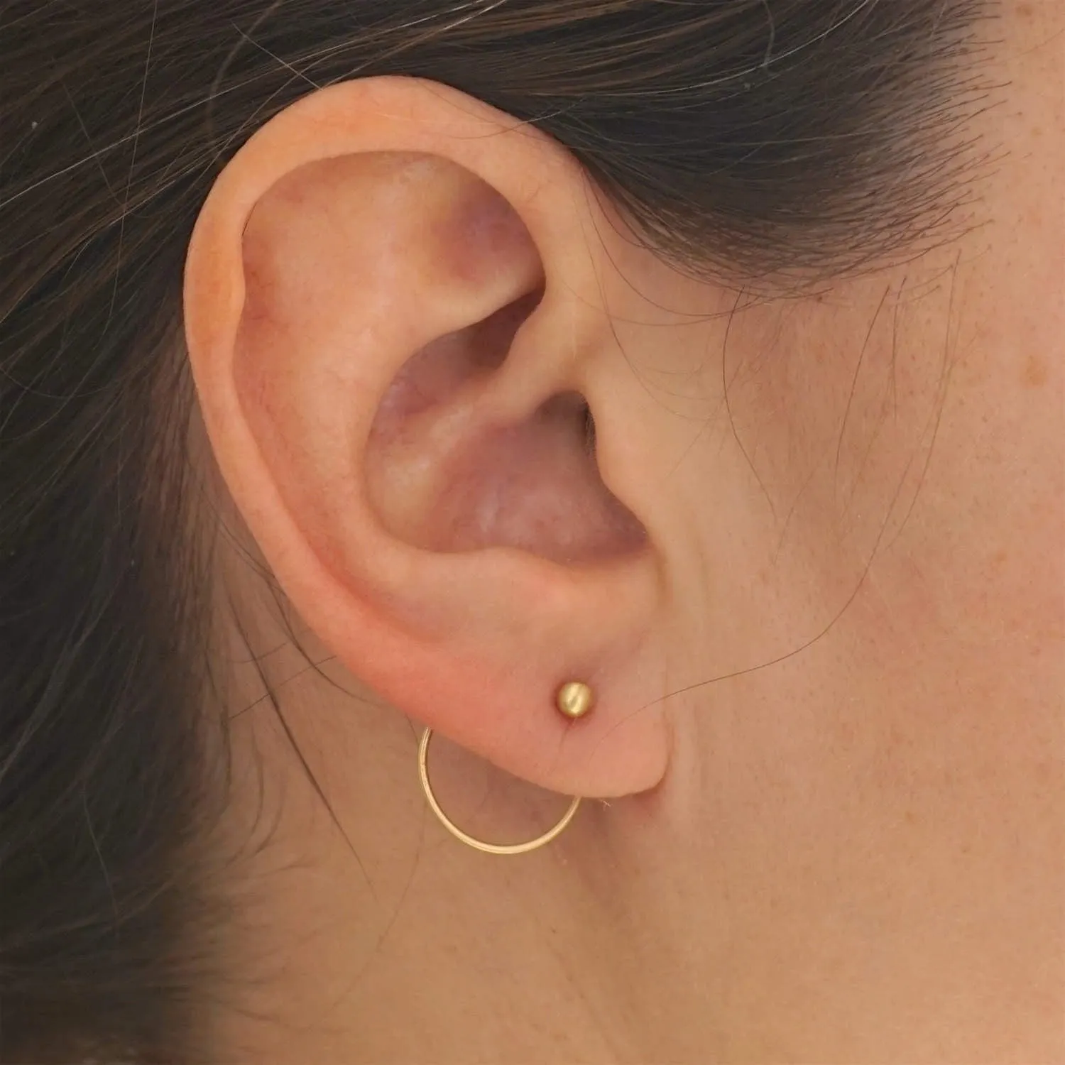 Make A Statement! Chic and Well-Designed Ball Jacket Threader Earrings - 0225