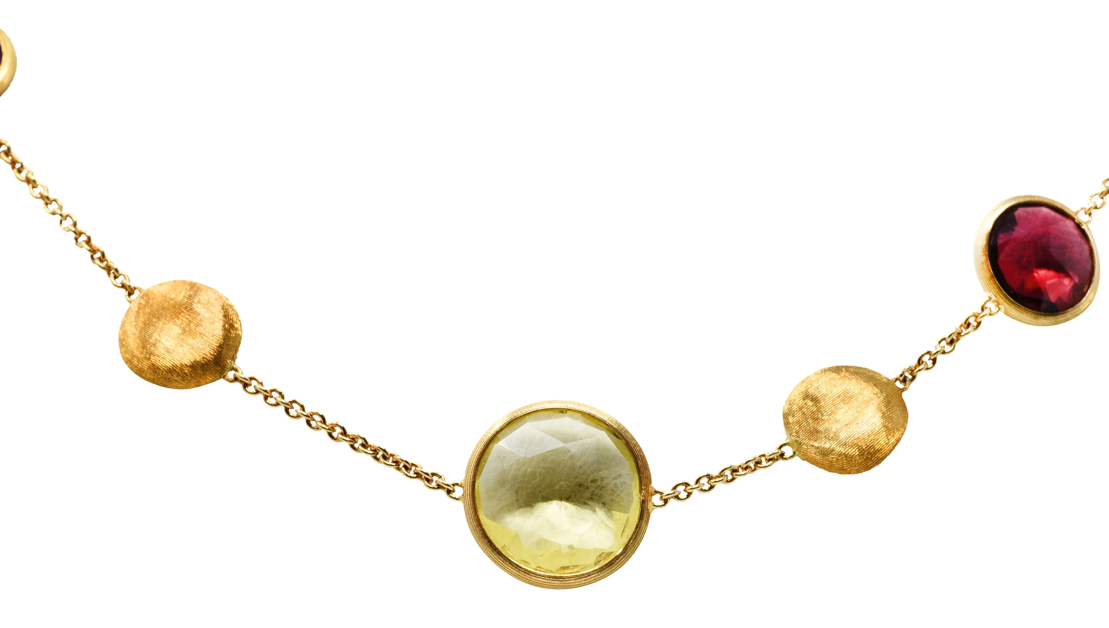 Marco Bicego Multi-Gem 18 Karat Gold Jaipur Station Necklace