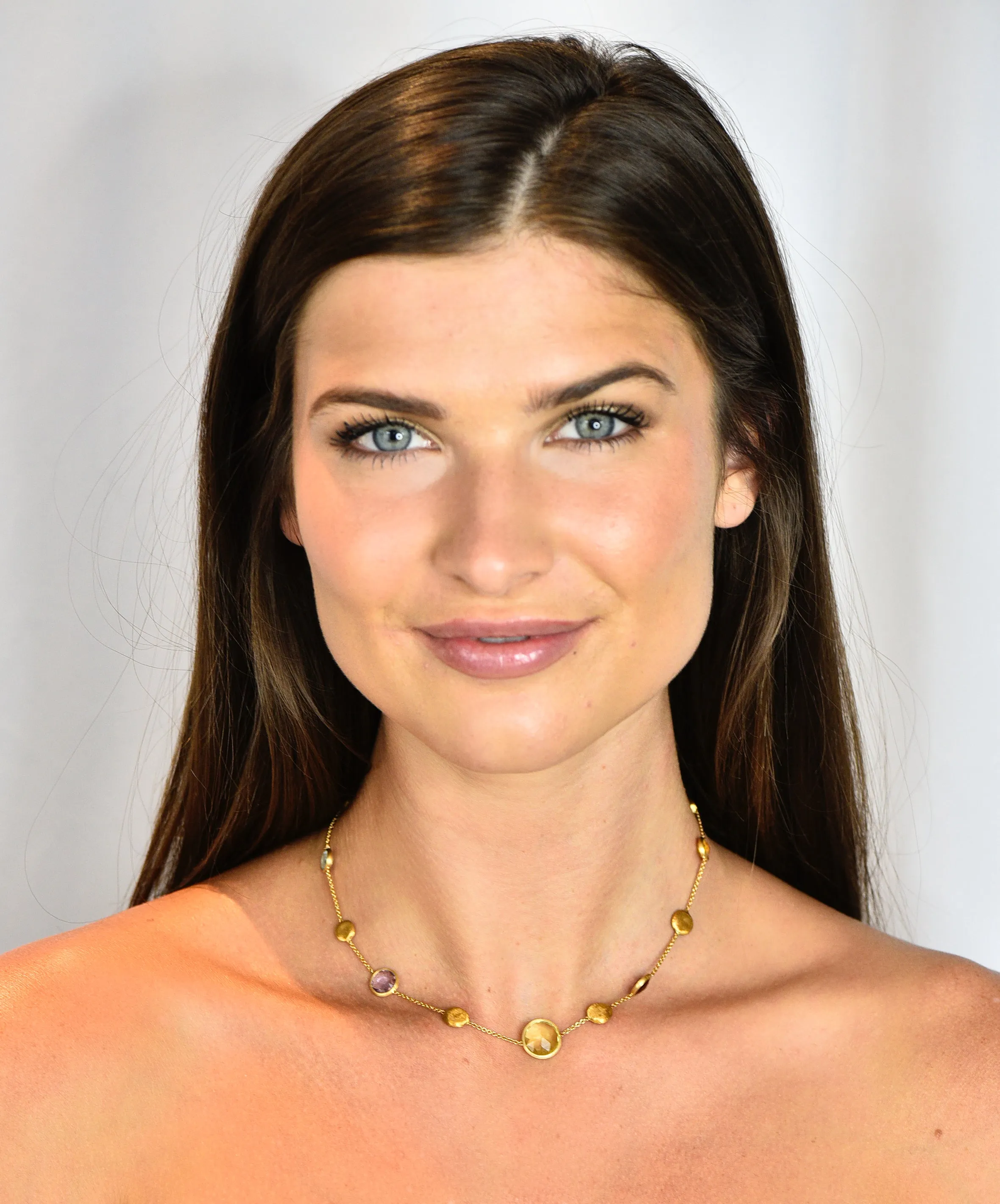Marco Bicego Multi-Gem 18 Karat Gold Jaipur Station Necklace