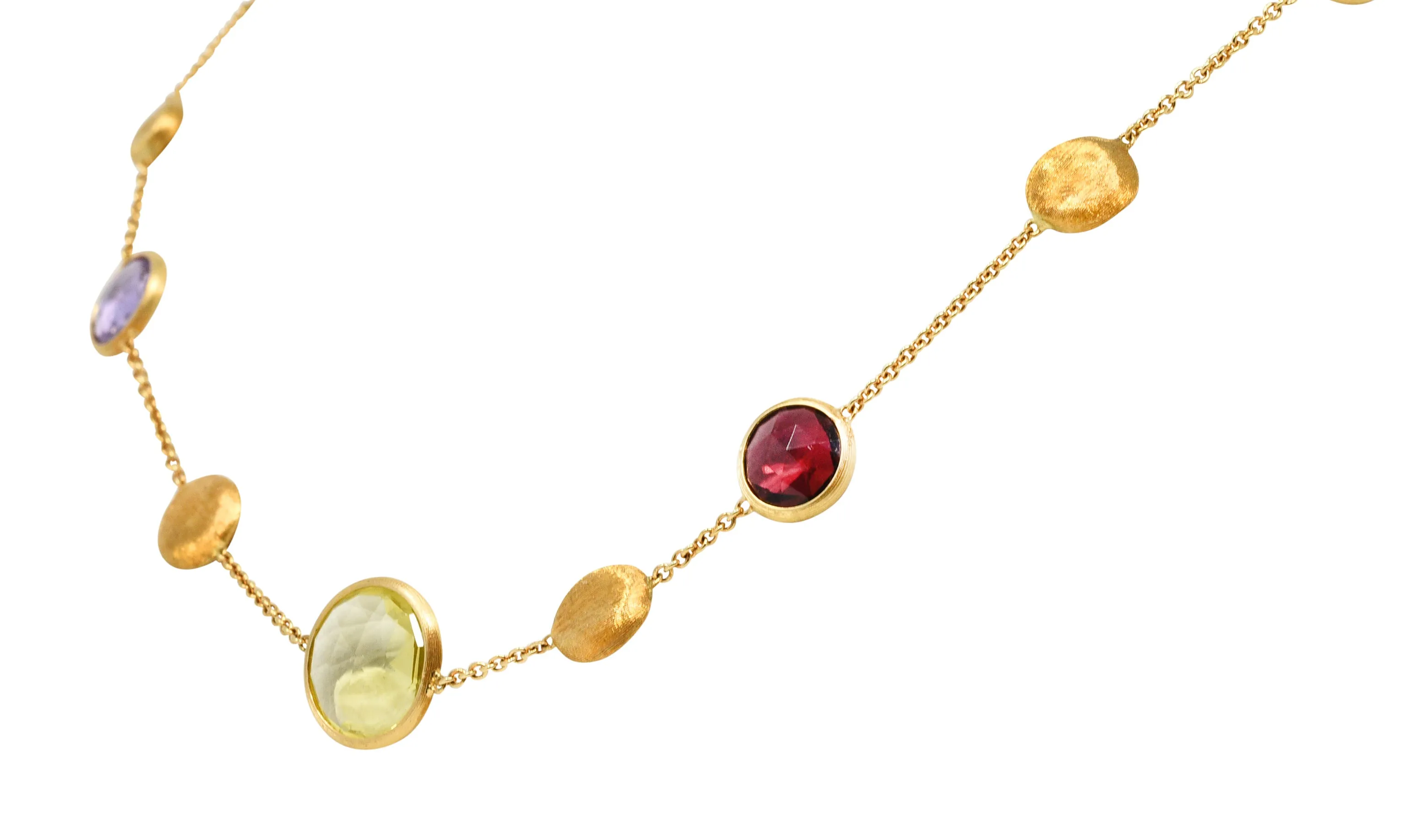 Marco Bicego Multi-Gem 18 Karat Gold Jaipur Station Necklace