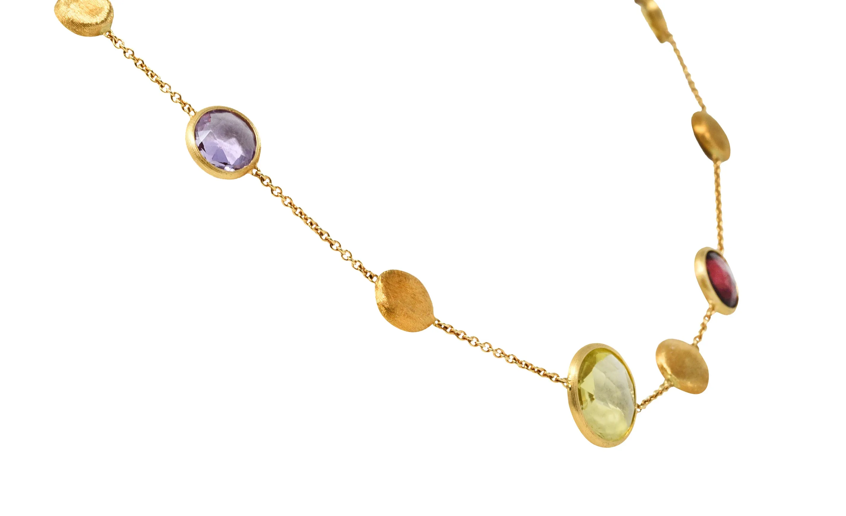 Marco Bicego Multi-Gem 18 Karat Gold Jaipur Station Necklace