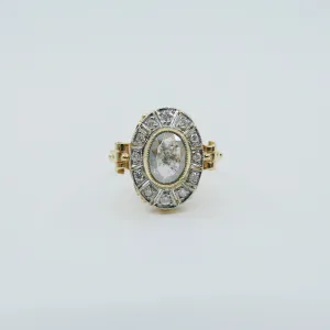 Margaret Rose Cut Grey Diamond Ring